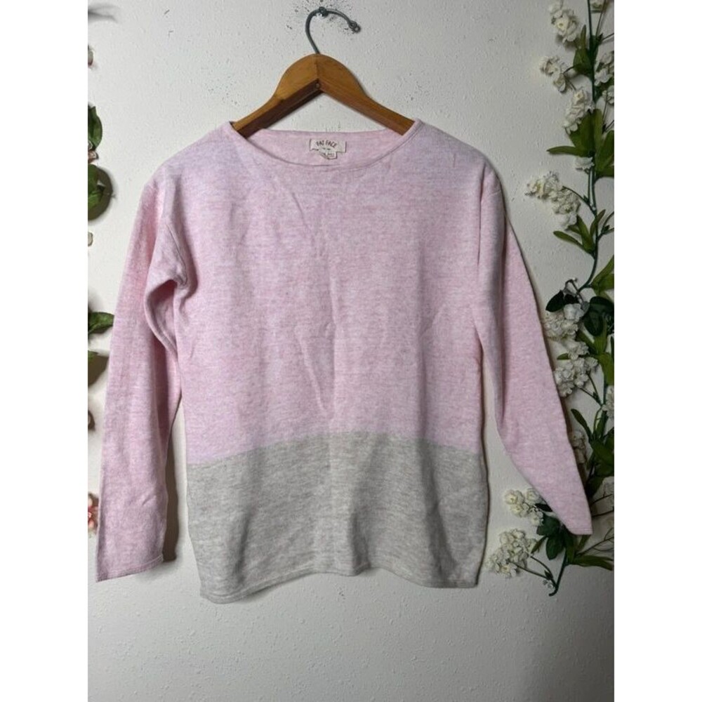 Fatface pink tan Colorblock sweater made in Turkey